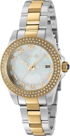 Invicta Angel Quartz Crystal Mother of Pearl Dial Ladies Watch 36075