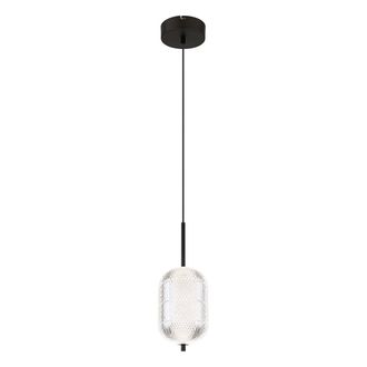 Globo Lighting L&aacute;mpara Colgante - Kurius - Negro - Vidrio - &Oslash; 15cm - Led - Globo