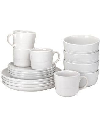 10 Strawberry Street Double Line 16Pc Dinnerware Set