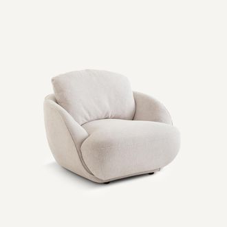 AM.PM XL bolvormige zetel, van gem&ecirc;leerd katoenen, ALPINE