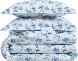 Eddie Bauer Huntley Plaid Reversible Microfiber Comforter Set in Medium /Dark Blue at Nordstrom Rack, Size Full/queen