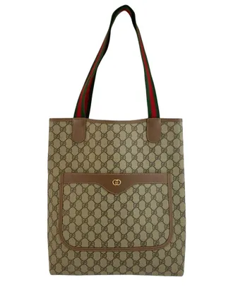 Gucci Beige Gg Supreme Canvas Sherry Line Tote (Authentic Pre-Loved)