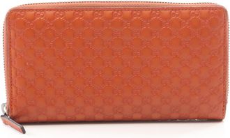Gucci Orange Leather Long Wallet (Bi-Fold) (Pre-Owned)