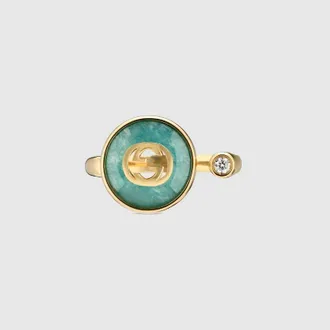 Gucci Interlocking 18k Ring, Yellow Gold, Yellow Gold