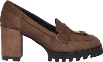 Baldinini Mocas&iacute;n de Ante con Tac&oacute;n - Shoes - Mujer - Marr&oacute;n - 39 EU