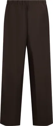 HUGO BOSS Mens Pants With Drawstring, Wool Medium Brown Virgin Trousers