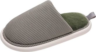 Generic Womens Fuzzy Slippers Size 5 [Warm Upgrade] Womens Warm Slippers Soft and Comfortable Warm Your Feet in Winter (Green, 7.5)