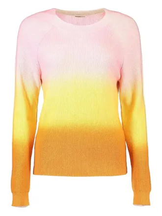 Minnie Rose crew-neck sweater - women - Cotton/Cashmere - M - Yellow