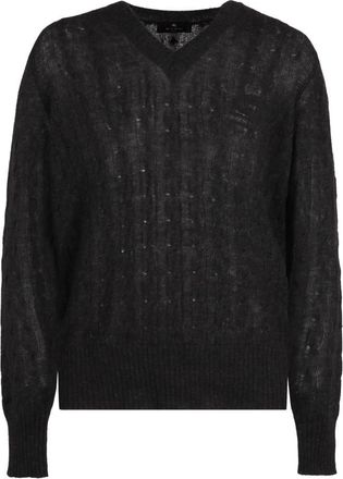 Etro Black V Neck Sweater