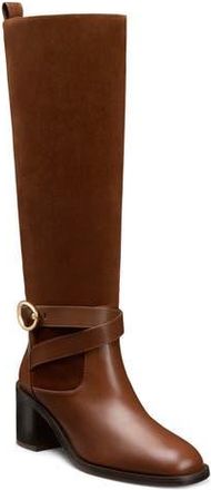 Stuart Weitzman Benni Riding Boot 55 in Deep Coffe/Dark Brown at Nordstrom Rack, Size 5.5