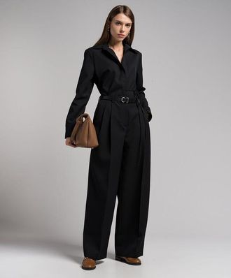 Jil Sander Lange Ontspannen Wijde Pantalon met Plooien