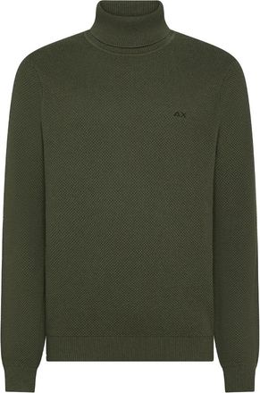 Sun 68 Turtle Sweater Rice Knitway L/S - Heren - Coltruien - Groen - XL - Katoen - Truien & Vesten