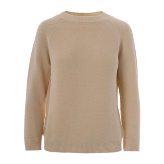 Max Mara Round-neck Knitwear, female, Beige, Size: XS Round-neck Knitwear