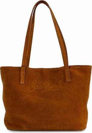 MC2 Saint Barth Rectangular Suede Tote Bag with Embossed Logo