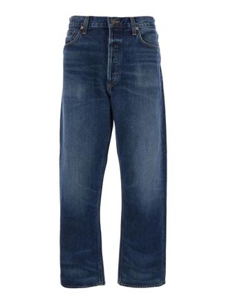 A Gold E Blue Lightened Effect Jeans