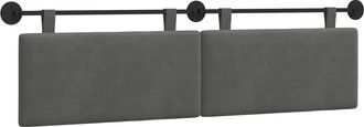 vidaXL Cabecero Colgante Gris Oscuro Tela De Pana Vidaxl
