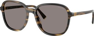 Miu Miu Sunglasses, unisex, Brown, Size: 58 MM Square Sunglasses