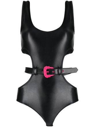 Versace Jeans Couture cut-out sleeveless top - women - Elastane/Polyamide - 40 - Black