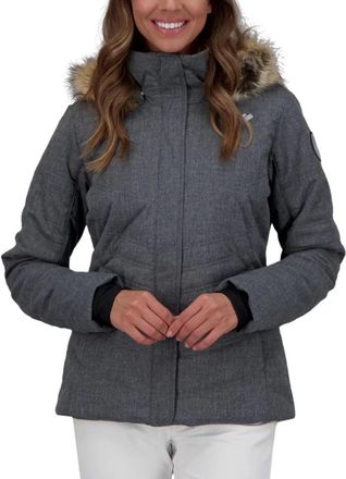 Obermeyer Tuscany II Jacket Womens Charcoal Faux Fur Hooded Insulated JZZ503