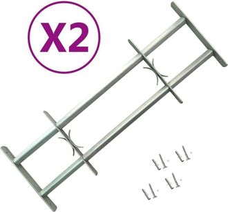 vidaXL Vidaxl - Rejas De Seguridad De Ventana Ajustables 2 Uds 1000-1500 Mm