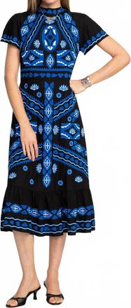 Johnny Was Stephy Midi Dress In Black