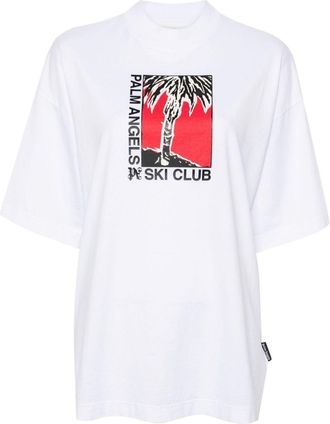 Palm Angels Palm Ski Club cotton T-shirt - women - Cotton - L - White