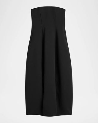 Toteme Strapless Balloon Midi Dress
