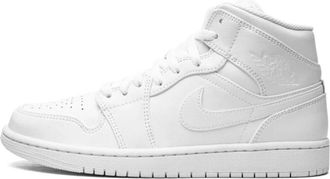Nike Jordan Mid Triple White Sneakers (2022) - Heren - Fitnessschoenen - Wit - 40 1/2 EU - Leer - Fitness
