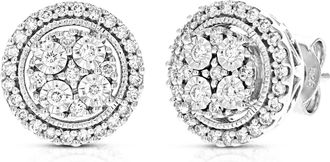 Vir Jewels 1/2 cttw Lab Grown Diamond Composite Earrings in Sterling Silver With Push Backs For Women