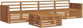 vidaXL Conjunto De Sof&aacute;s De Exterior 5 Uds. Natural Vidaxl