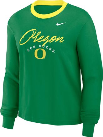 Nike Oregon Legacy Nike Womens College Long-Sleeve T-Shirt in Green | 03N2394TUON-MGK