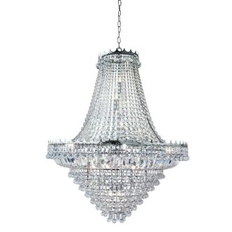 Searchlight Lampadario Versailles 19lt - Metallo Cromato E Cristallo