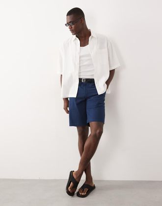 Farah Hawk - Chino corti blu