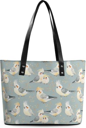 Generic Cute Cockatiel Birds Tote Bags for Women Cute Shoulder Purses Handbags