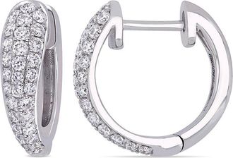 Rina Limor 14K 0.50 ct. tw. Diamond Triple Row Clip-On Hoops