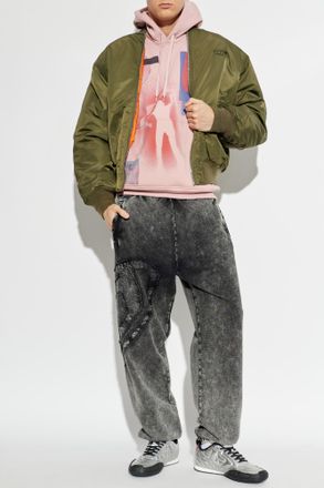 Diesel S-NORM-HOOD-V1 Hoodie, Mens, Pink