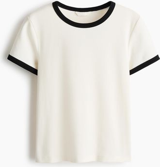 H&M T-Shirt aus Baumwolle - Weiss