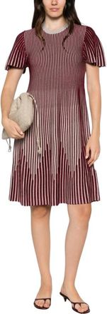 Emporio Armani Gestreepte Midi Jurk - Dames - Kleedjes - Rood - L - Kleedjes