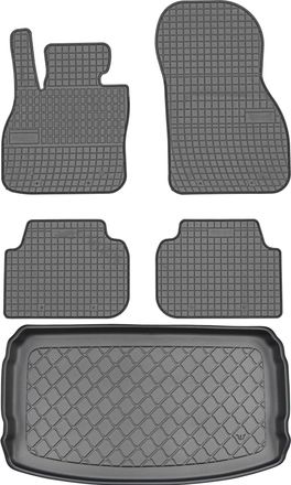 OEM Mini Cooper Iii F56 Hatchback Desde Marzo De 2014: Juego De Alfombrillas De Goma Para Coche + Alfombrilla Para Maletero