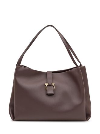 Ferragamo Brown Solid Large Tote