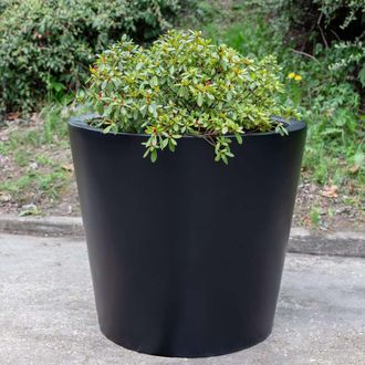 PRIMROSE Classic Polystone Planter in Black 97cm