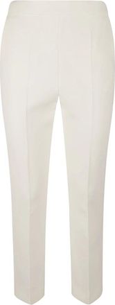 Max Mara Nepeta Broek - Dames - Slim Fit Broeken - Wit - XS - Wol - Broeken