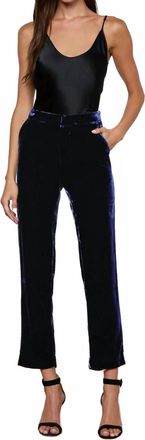 L'agence Rebel Velvet Trouser In Midnight