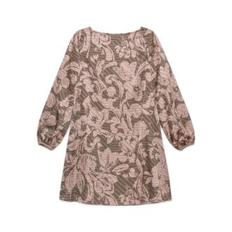 Maliparmi Maliparmi - Sweet Foliage Jurk - Dames - Jurken - Roze - Maat: XL Zijde