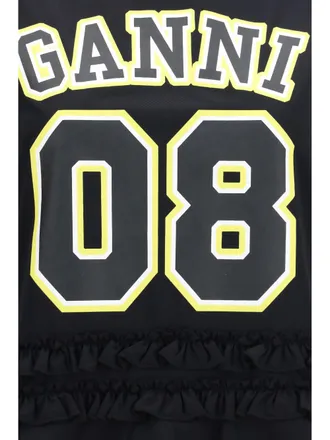 Ganni Womens Tank Top Cycora Black Polyester