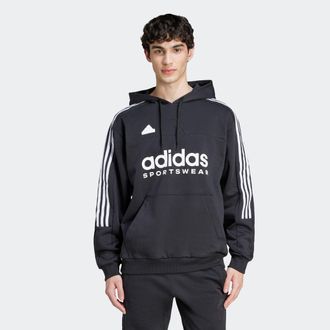 adidas Kapuzensweatshirt ADIDAS SPORTSWEAR HOUSE OF TIRO HOODIE, Herren, Gr. S, schwarz-weiss (schwarz, wei&szlig;), Obermaterial: 70% Baumwolle, 30% Polyester, an