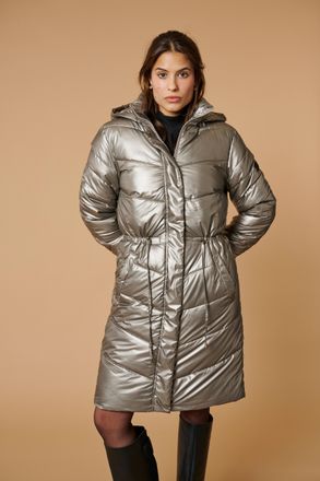 Zabaione Steppmantel ZABAIONE Jacket Fa44ncy, Damen, Gr. L, silber (platin), Web, Obermaterial: 100% Polyester, gl&auml;nzend, unifarben, kniefrei, Rippb&uuml;ndchen, M&auml;