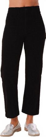 PRAIRIE UNDERGROUND Carpenter High Rise Corduroy Pants In Black