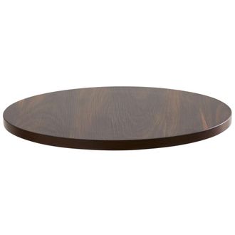 Oviala Mesa redonda de melamina 60 cm madera oscura