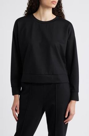Eileen Fisher Boxy Knit Top in Black at Nordstrom Rack, Size Medium